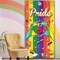 Pride Door Cover-LGBTQ Rainbow Gay Decor Vivid Colors Pride Rainbow Banner Photo Background for Pride Month Door Decorations